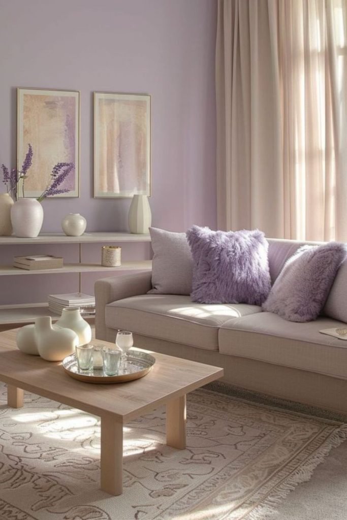 Lavender Wall Seating