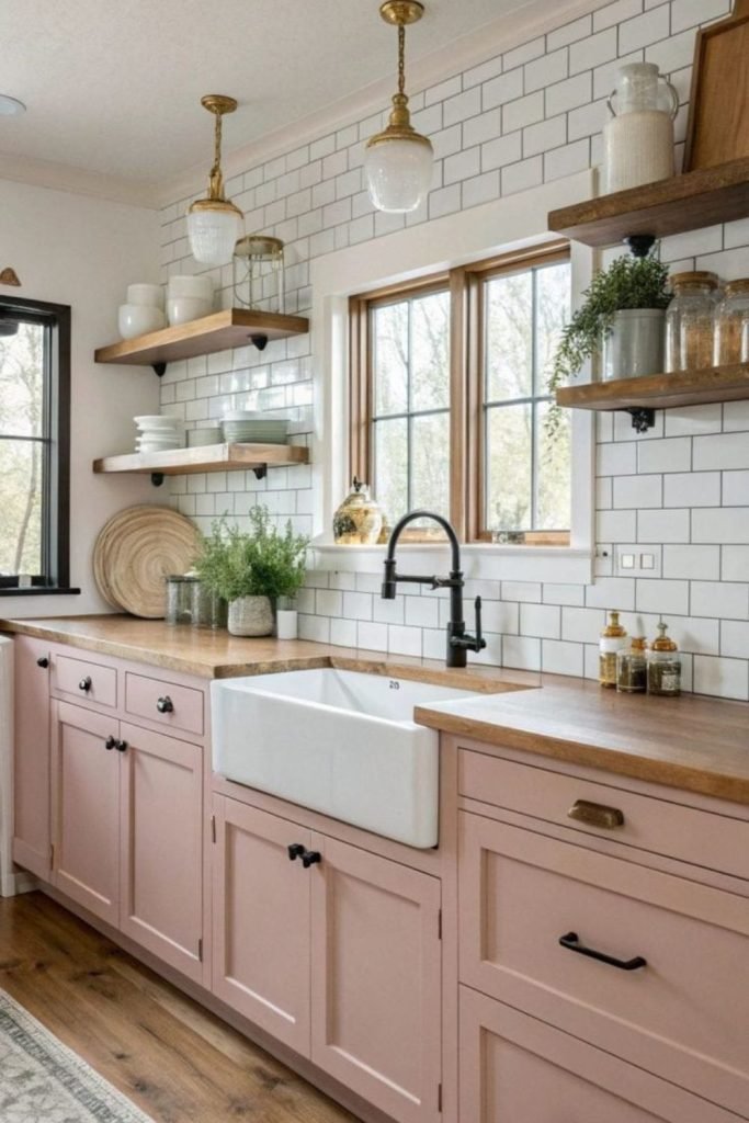 Mocha Pink Kitchen