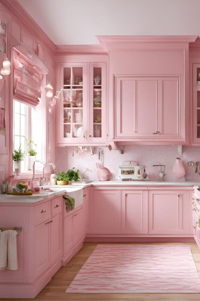 Muted Pink Cabinets