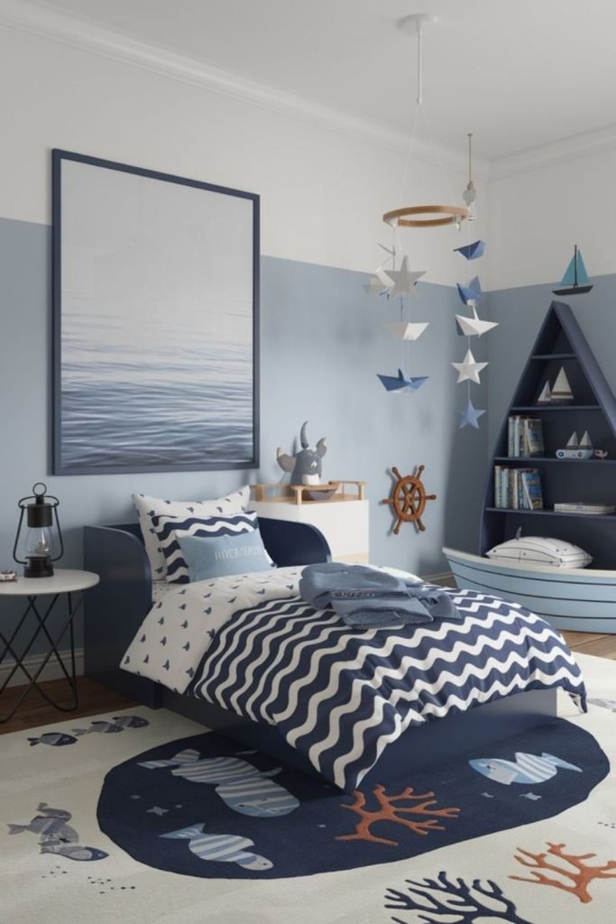 Ocean-Themed Bedroom