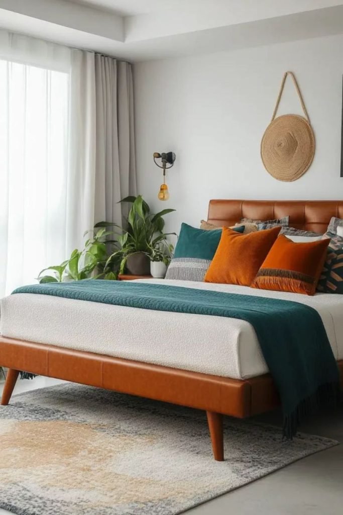 Orange Wood Bedroom