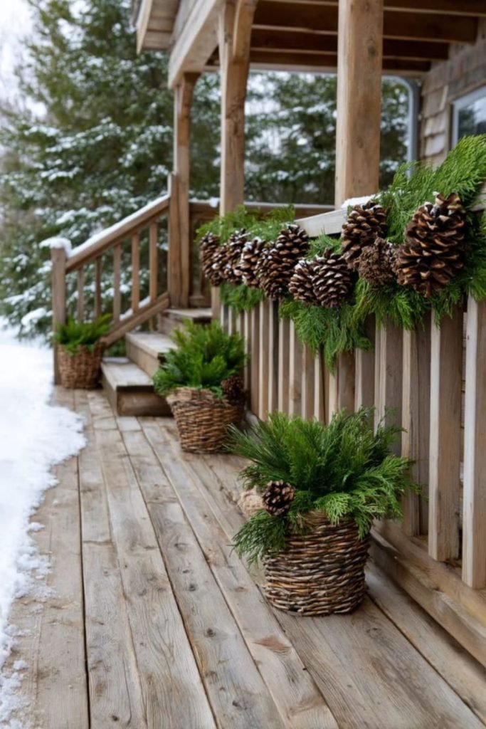 Pine Garland Porch