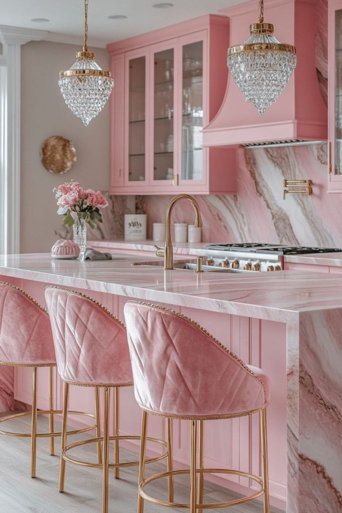 Pink Kitchen Cabinets