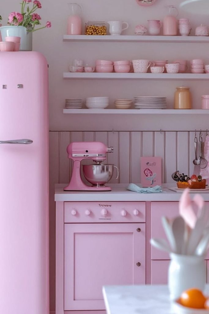 Pink Loft Kitchen