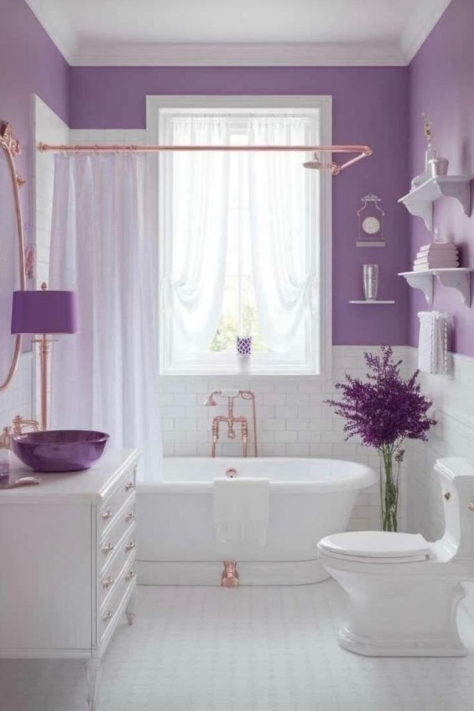Purple Tile Bathroom