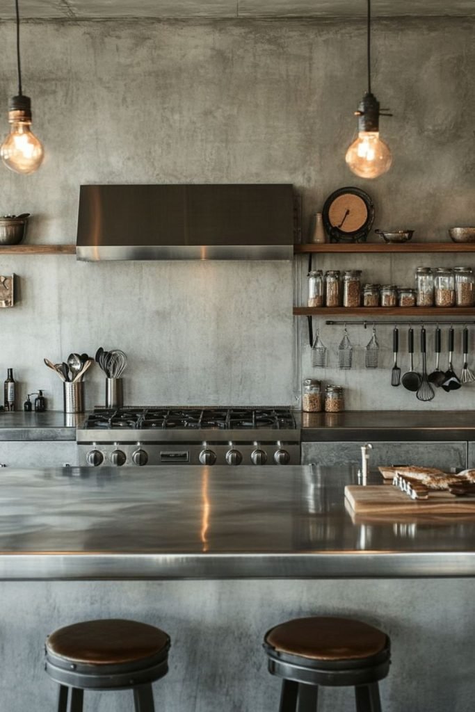 Raw Concrete Kitchens
