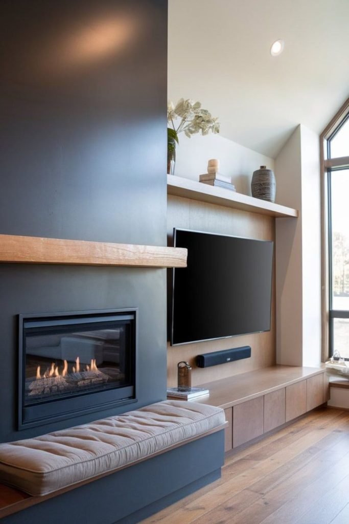 Recessed Fireplace Alcove