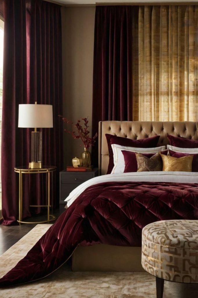 Rosewood Burgundy Bedroom