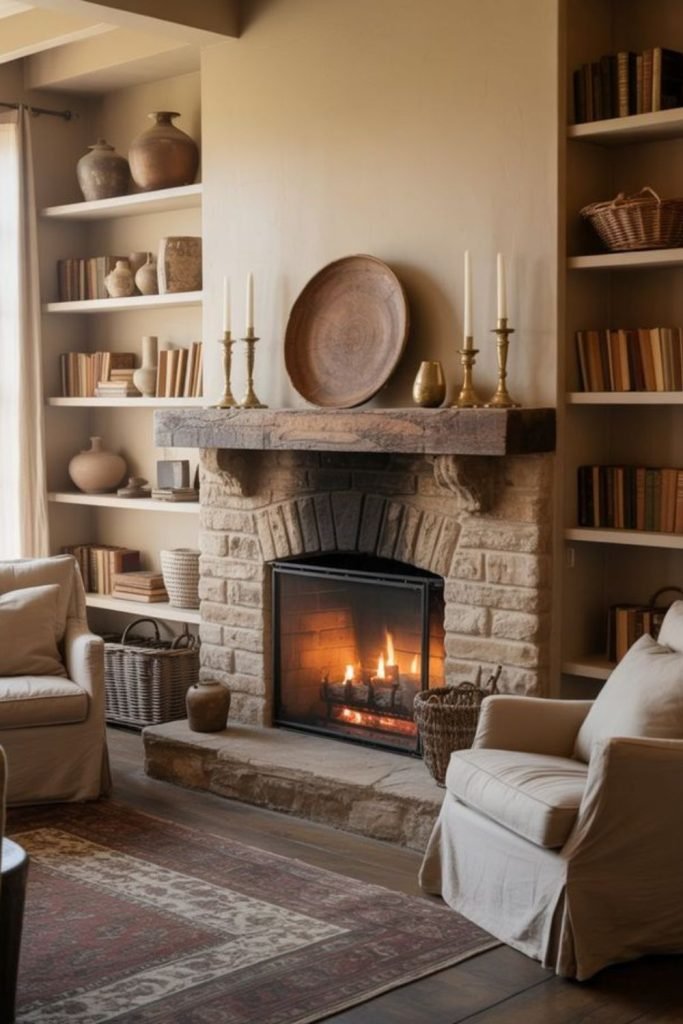 Rustic Fireplace Design