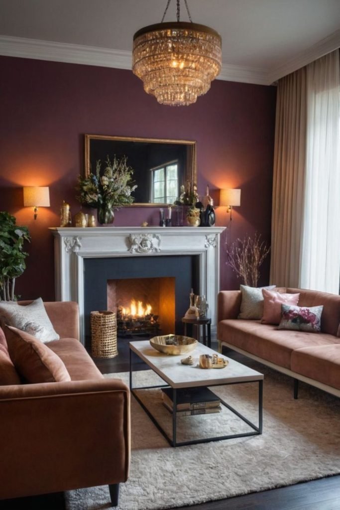 Rustic Wood Fireplace