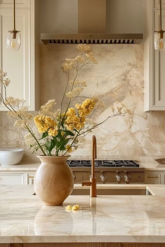Seamless Stone Backsplash