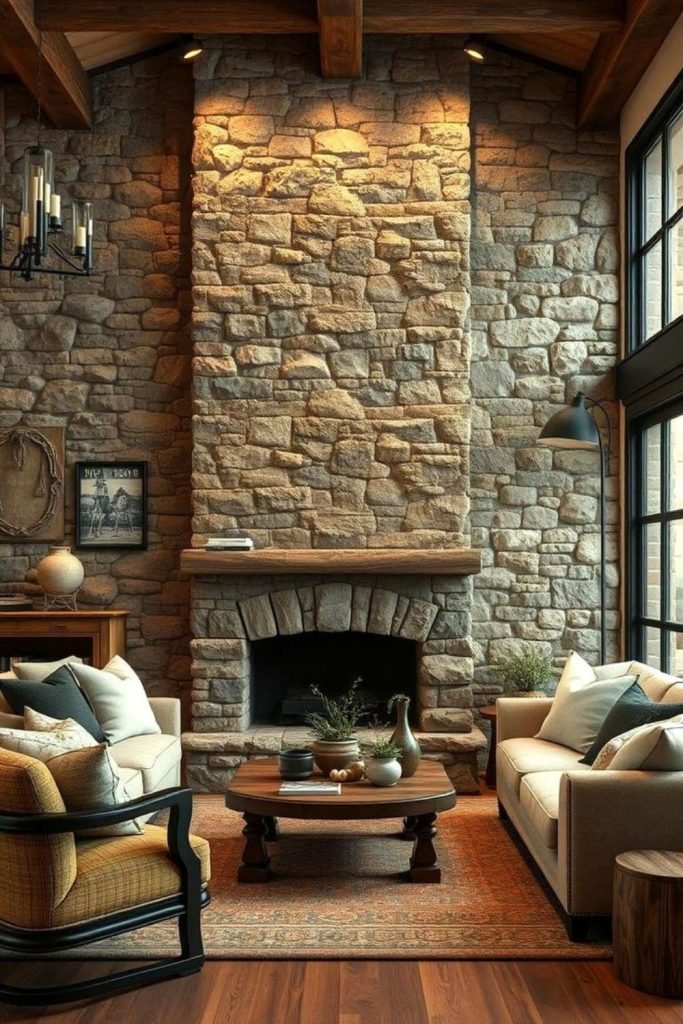 Stone Accent Lounge