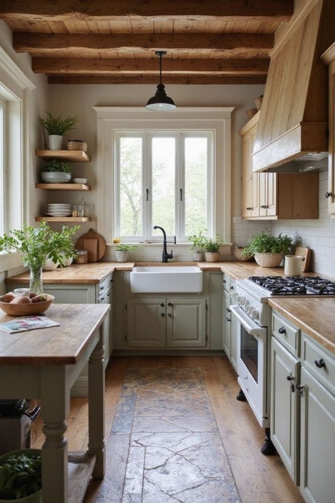 Stone Backsplash Pantry