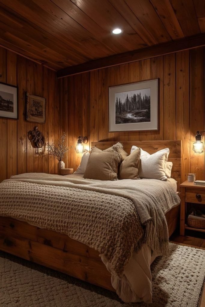 Timber Cabin Bedroom