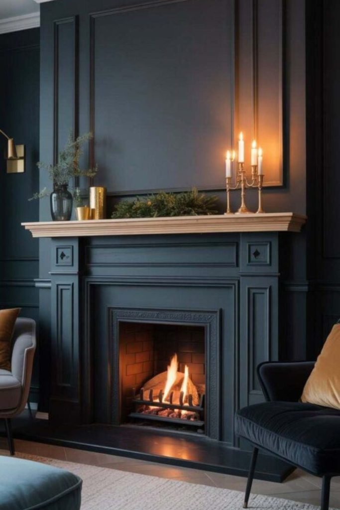 Velvet Fireplace Seating