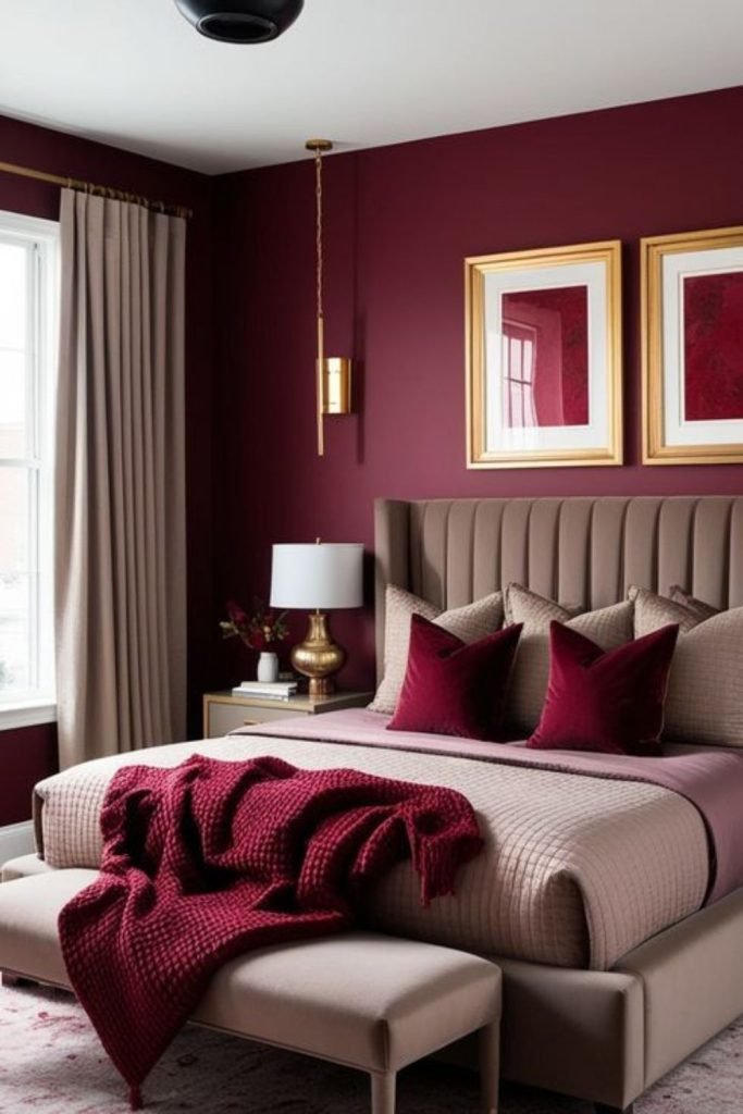 Velvet Maroon Bedroom