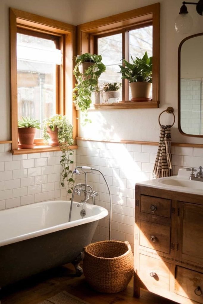 Vine-Covered Bathroom