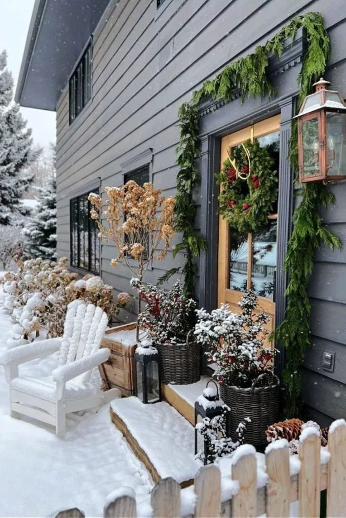 Vintage Winter Porch