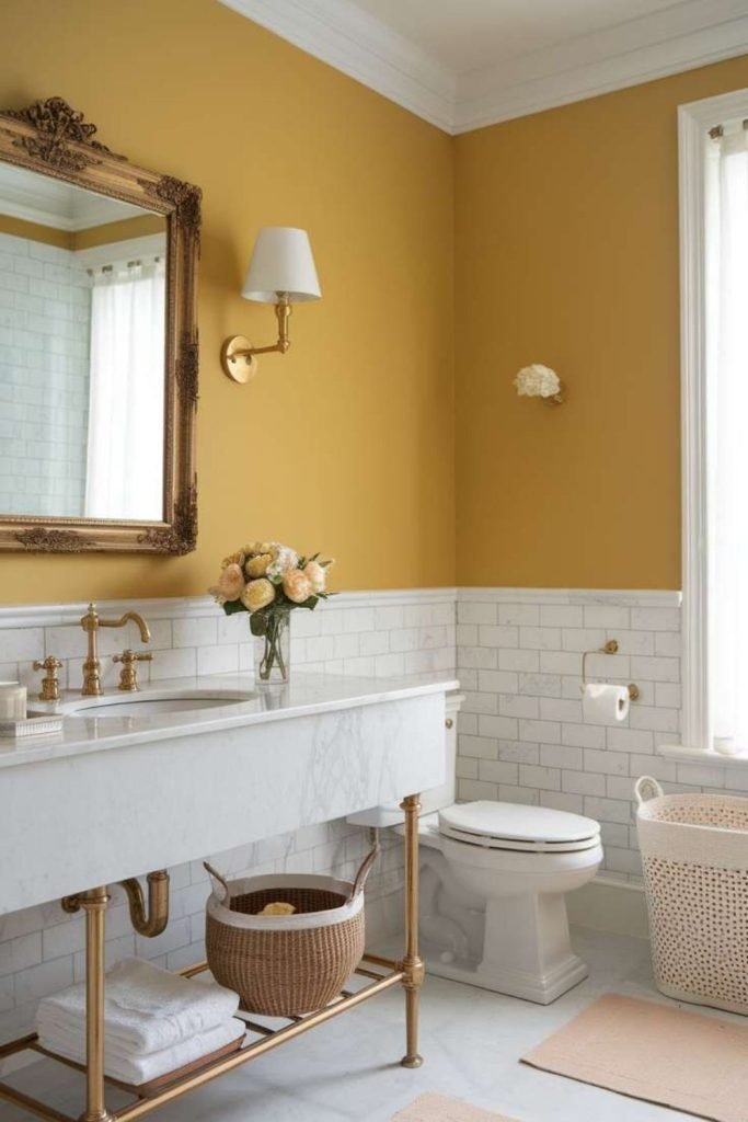 Warm Brass Bathroom