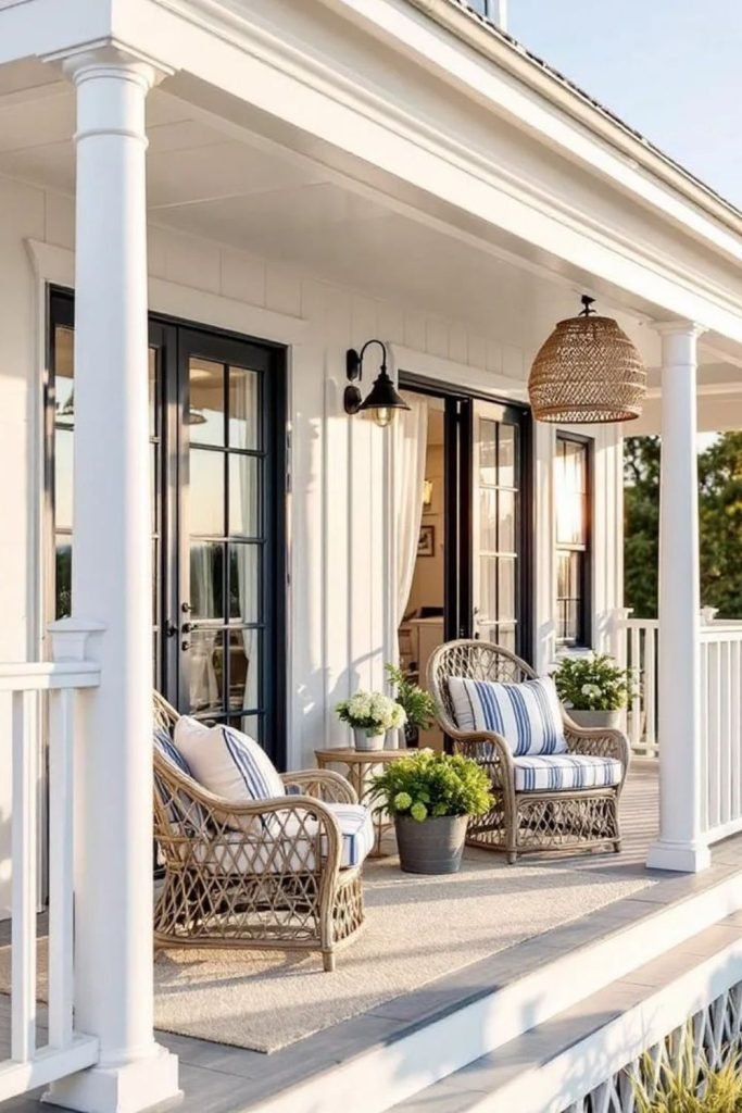 White Coastal Porch