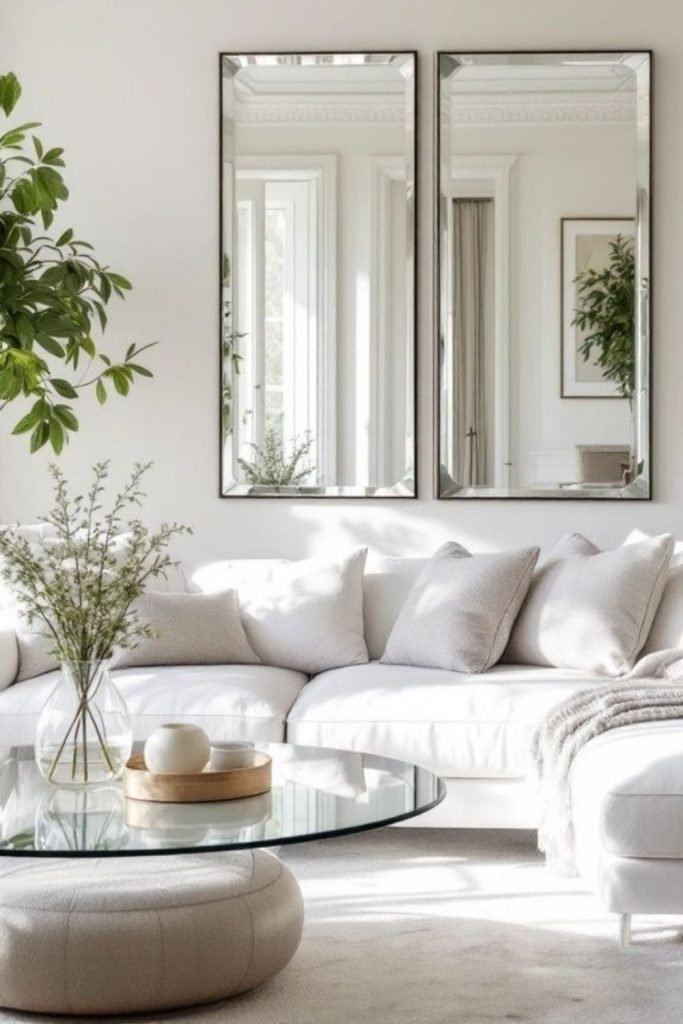 White Fabric Seating