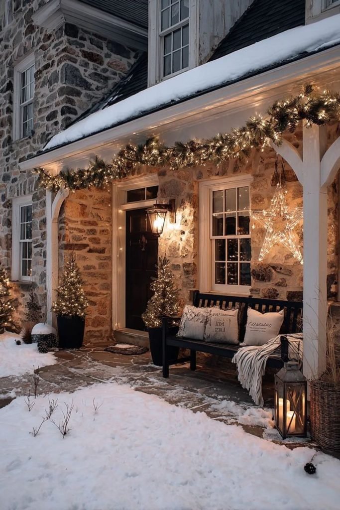 White Farmhouse Porch