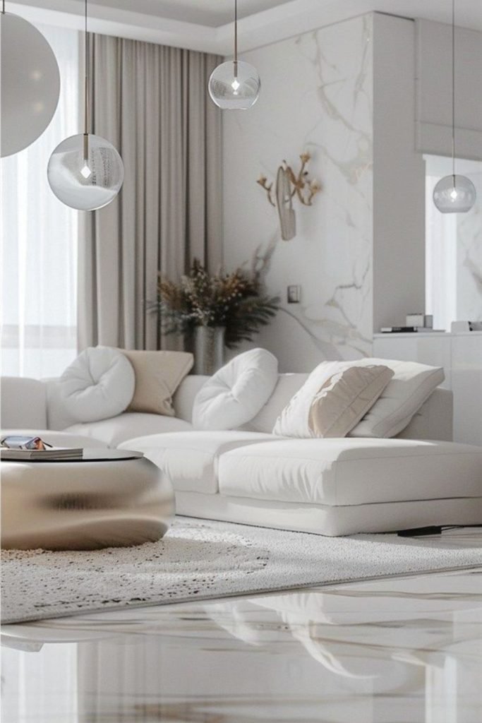 White Floating Furniture