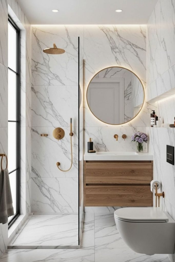 White Marble Bathroom