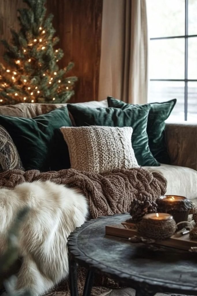 White Velvet Cushions