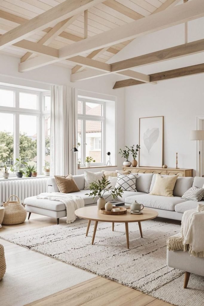 White Wood Beams