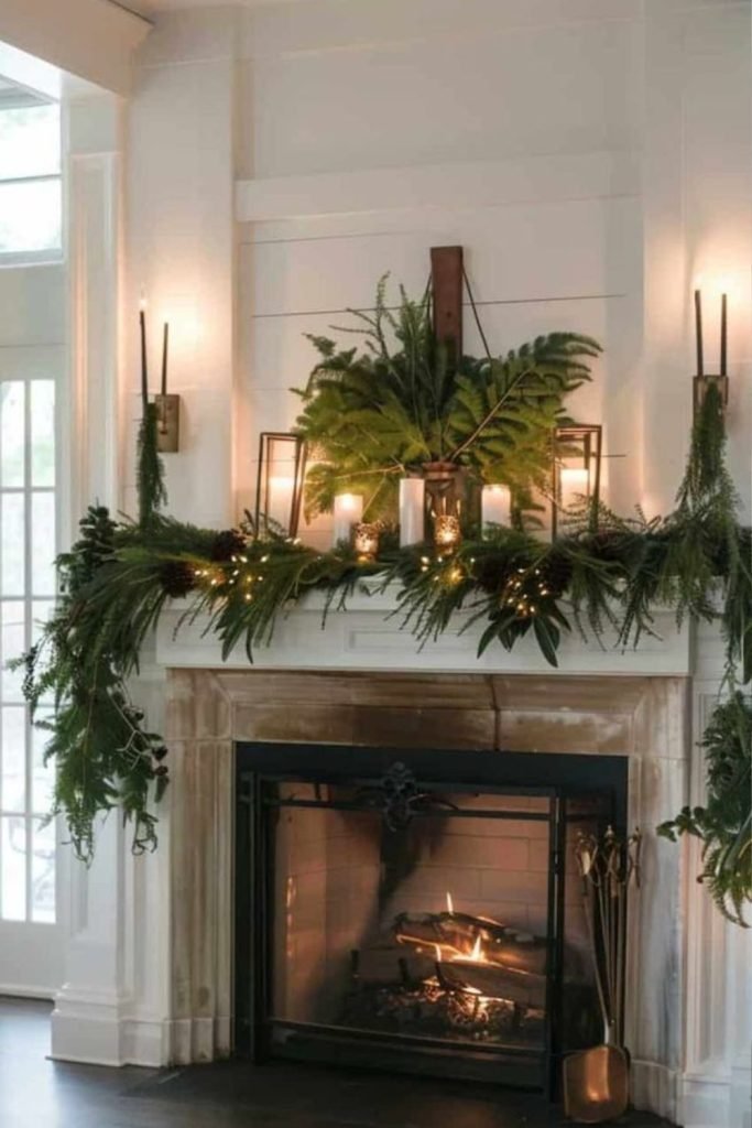 Winter Mantel Display
