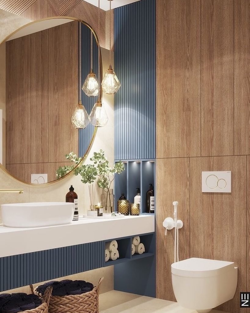 Wood Panel Bathrooms