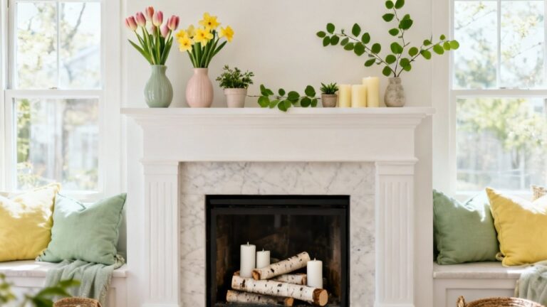 30 Beautiful Spring Fireplace Decorating Ideas That Will Transform Your Home