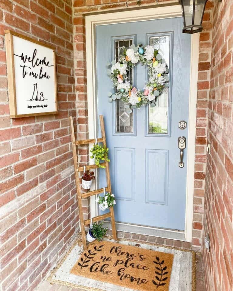 Blue Door Easter Wreath