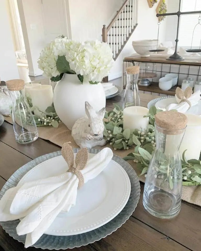 Burlap Easter Centerpiece