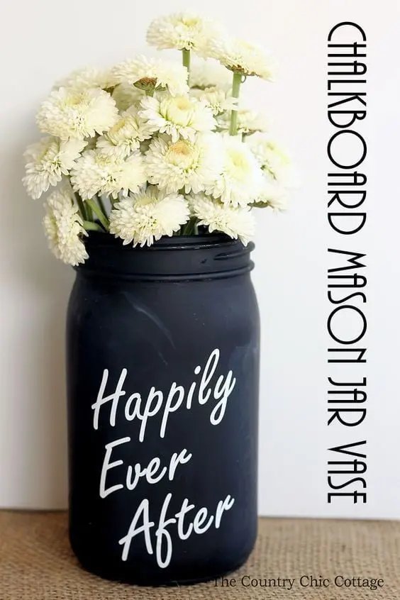 Chalkboard Painted Jars