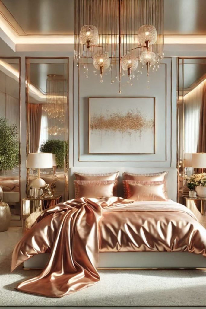 Champagne Velvet Bedroom