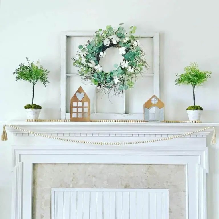 Cotton Wreath Display