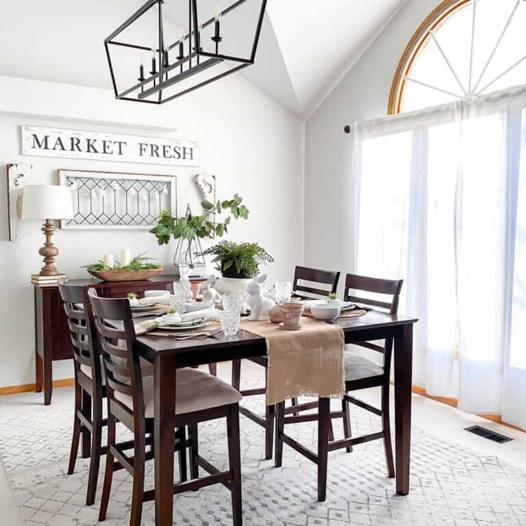 Dark Wood Easter Table