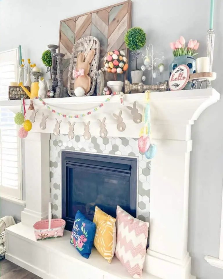 Easter Farmhouse Mantel