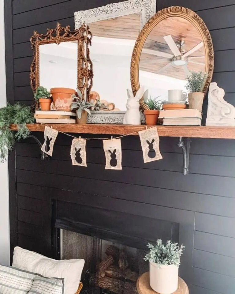 Easter Fireplace Styling