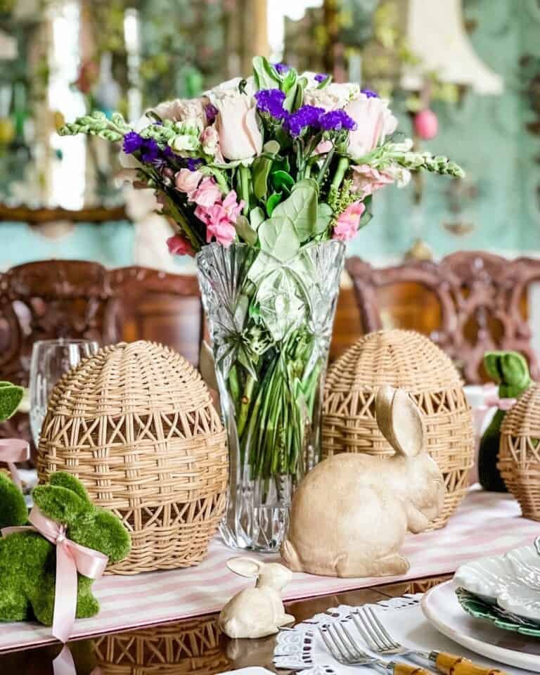 Easter Rabbit Tablescape
