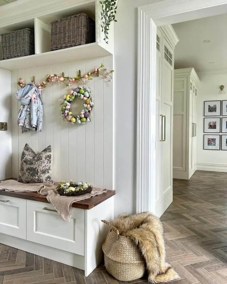 Easter Wreath Entryway