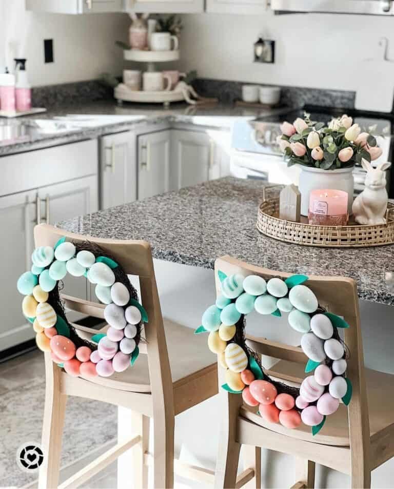 Egg Wreaths Chair Backs
