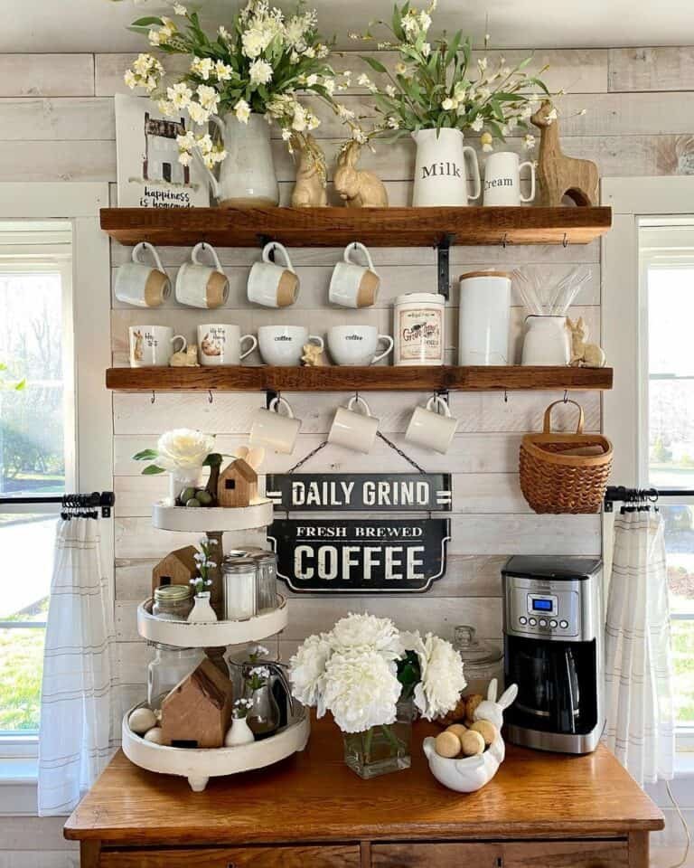 Farmhouse Easter Coffee Station