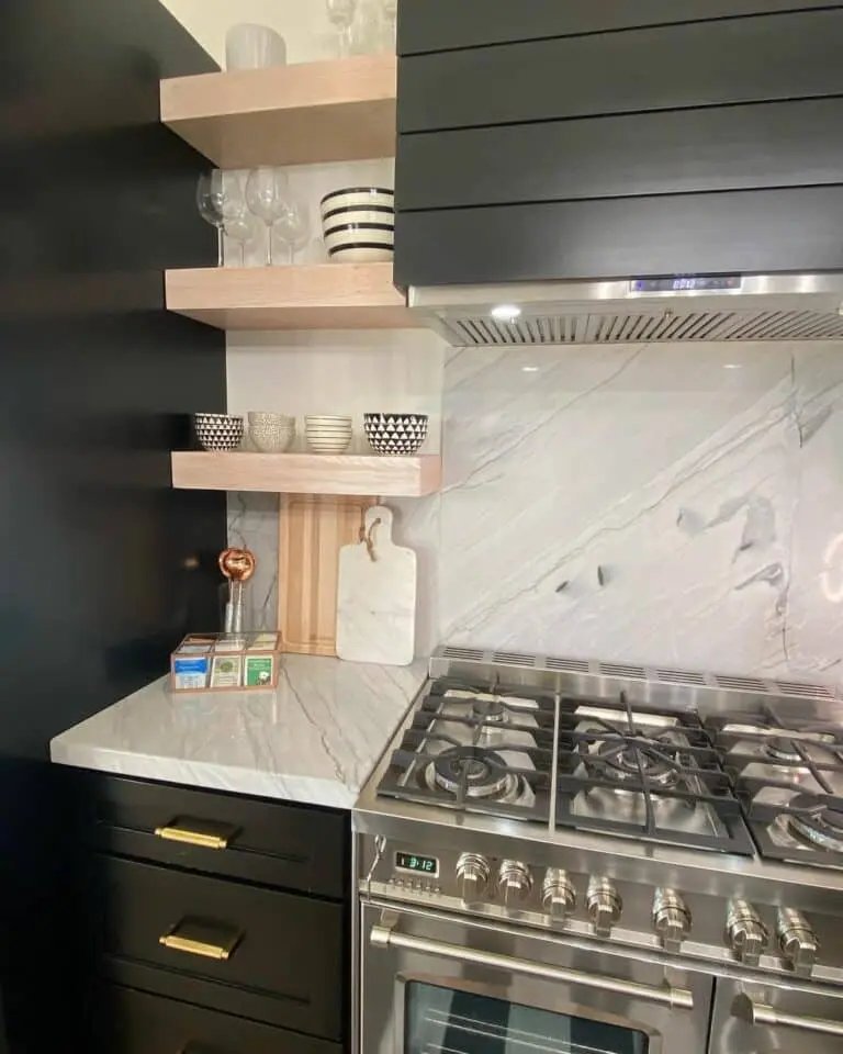 Floating Kitchen Shelves
