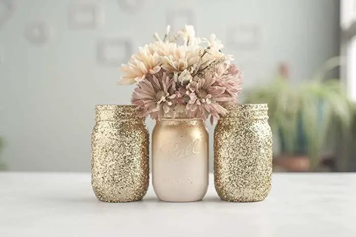 Glittered Mason Jar