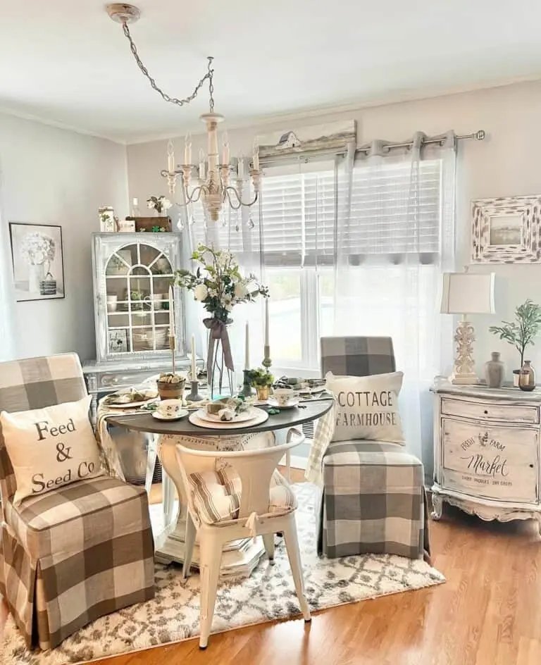 Gray Plaid Slipcovers