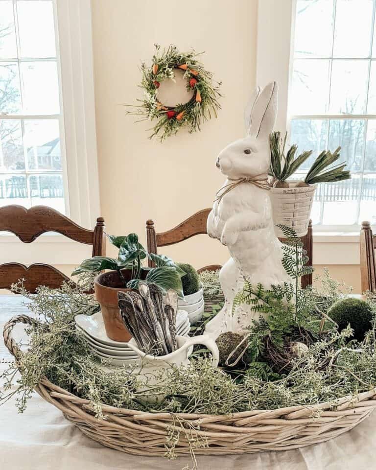 Green Basket Centerpiece