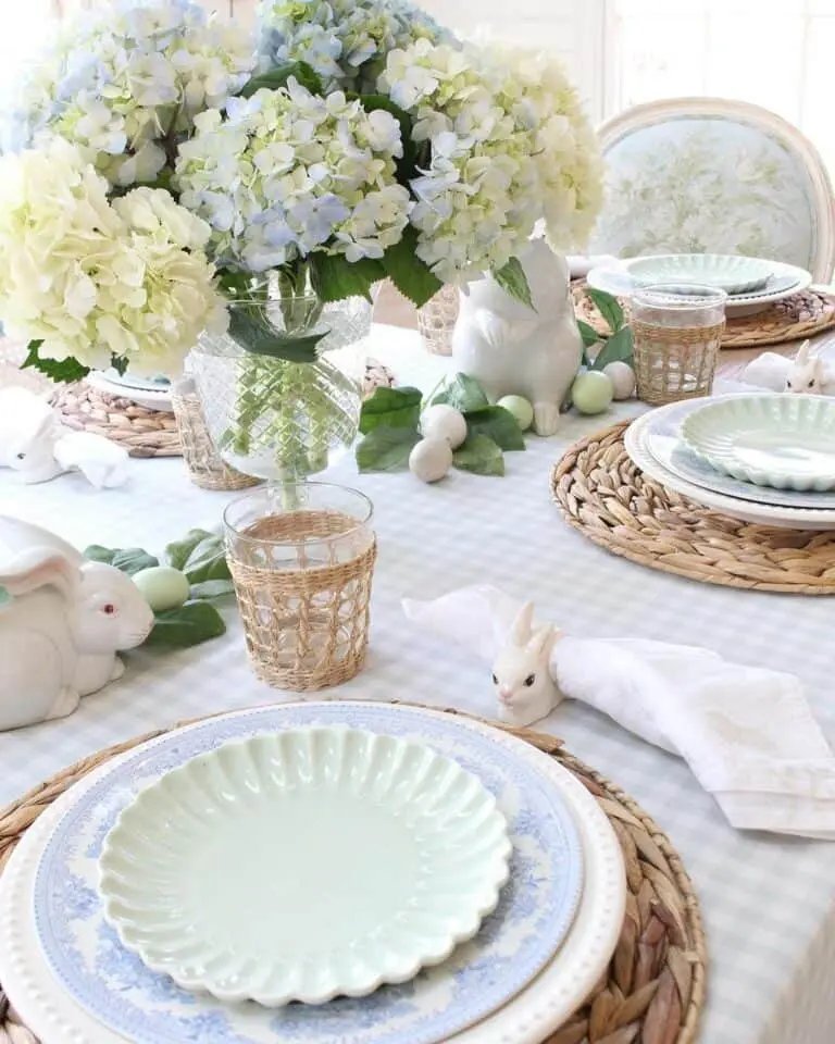 Hydrangea Rabbit Centerpiece